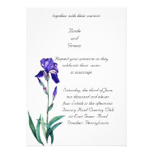 PMACarlson  Elegant Iris Wedding Invitation