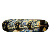 PMACarlson Starry Night Guitar Skate Board Decks