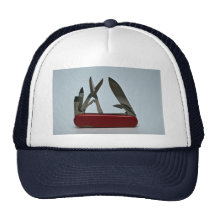 Pocket knife mesh hat