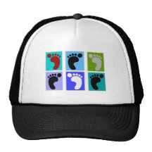 Podiatrist Gifts Popart Design of Feet Trucker Hats