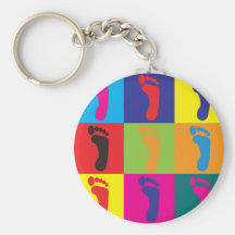 Podiatry Pop Art Keychains
