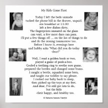 Poem about motherhood, everyday living & children posters