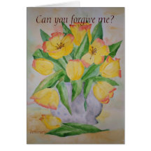 Poem Card Yellow Tulips