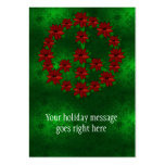 Poinsettia Peace Sign Business Card