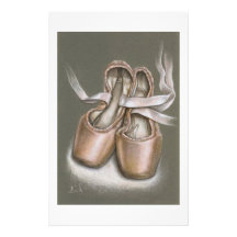 Pointe shoes customized stationery