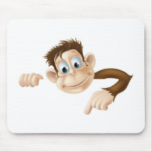 Pointing Monkey Mouse Pad