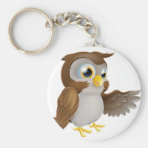 Pointing Owl Character Keychain