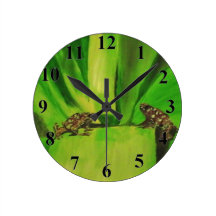 Poison Dart Frog #2 Round Clocks