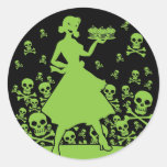 Poison Housewife Round Sticker