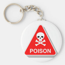 Poison Skull And Crossbones Keychain