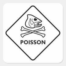 Poisson Square Sticker
