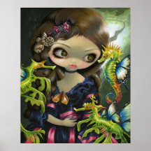 Poissons Volants: L'Hippocampe ART PRINT Seahorse