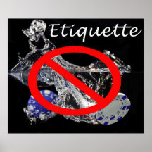 Poker etiquette poster