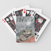 Poker Face Frog Bicycle Poker Deck
