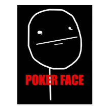 Poker Face Postcard