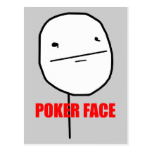 Poker Face Postcard