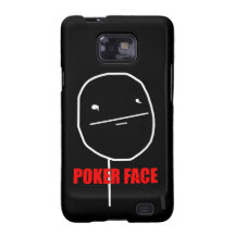 Poker Face - Samsung Galaxy S Black Case Galaxy S2 Cover
