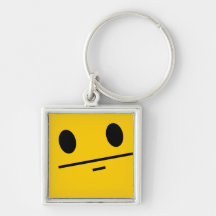 Poker Face Smiley face Keychain