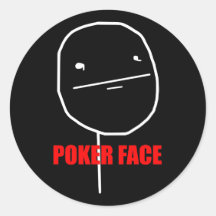 Poker Face Sticker