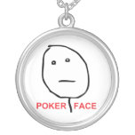 Poker Face (text) Personalized Necklace