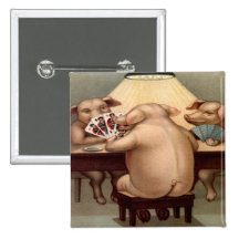 Poker Hog: Arkansas Card Shark Pinback Button