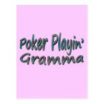Poker Playin' Gramma Post Card