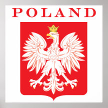 Poland Eagle Red Shield Print