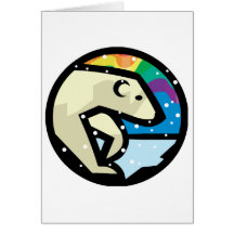 polar bear circle design card