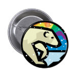 polar bear circle design pinback button