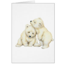 Polar Bear Cubs Greeting Card