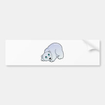 Polar Bear Design Bumper Sticker