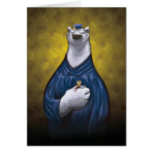 Polar Bear Graduation Card Blue