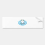 polar bear on cracked ice bumper stickers