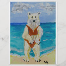 Polar Bear on Vacation Custom Flyer