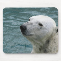 Polar Bear Profile Mouse Pad