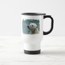 Polar Bear Profile Plastic Travel Mug