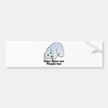 Polar Bears Are People Too Bumper Sticker