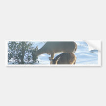 Polar Deer Bumper Stickers
