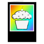 polaroid grunge cherry cupcake greeting card