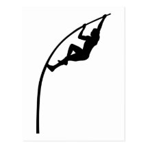 Pole vault athlectics post cards