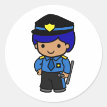 Police Boy Stickers