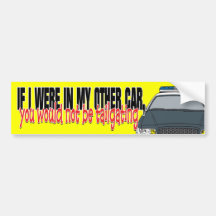 Police Car Tailgating Bumper Stickers