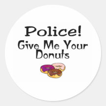Police! Give Me Your Doughnuts Sticker