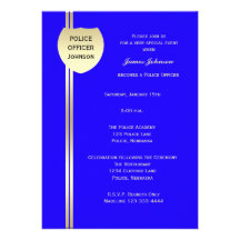Police Graduation Invitations - Police Badge
