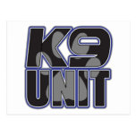 Police K9 Unit Paw Print Postcards