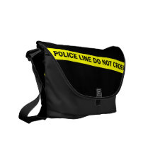 police line do not cross messenger bag