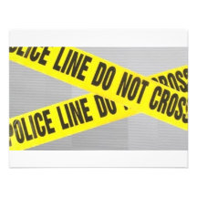 police line do not cross personalized invite