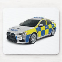 police mitsubishi lancer evo mouse mats