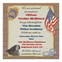 Police Officer Party Invitation