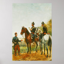 Police Officers on an Inspection Tour Print